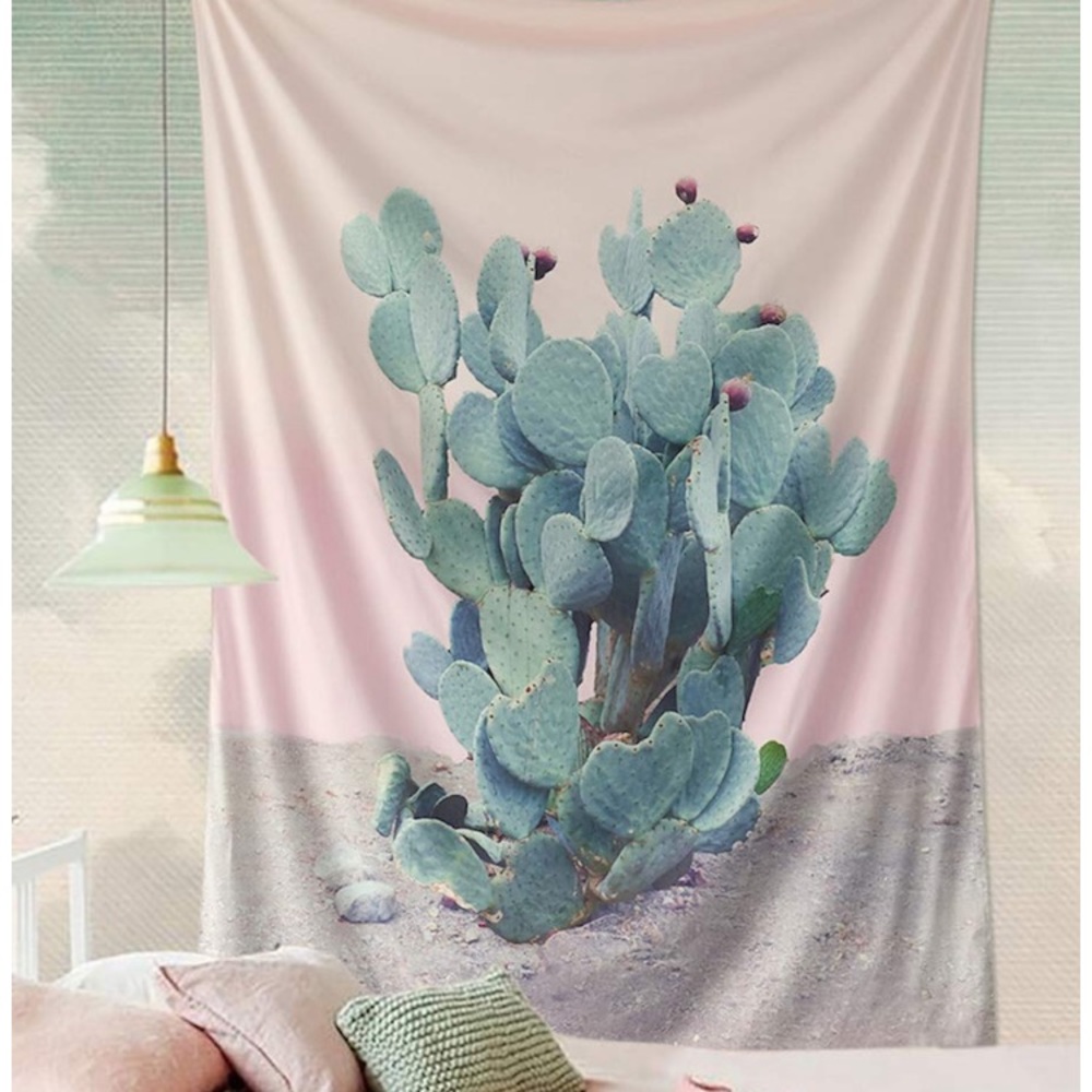 Pink Cactus Tapestry 60 x 80 inches 🌵